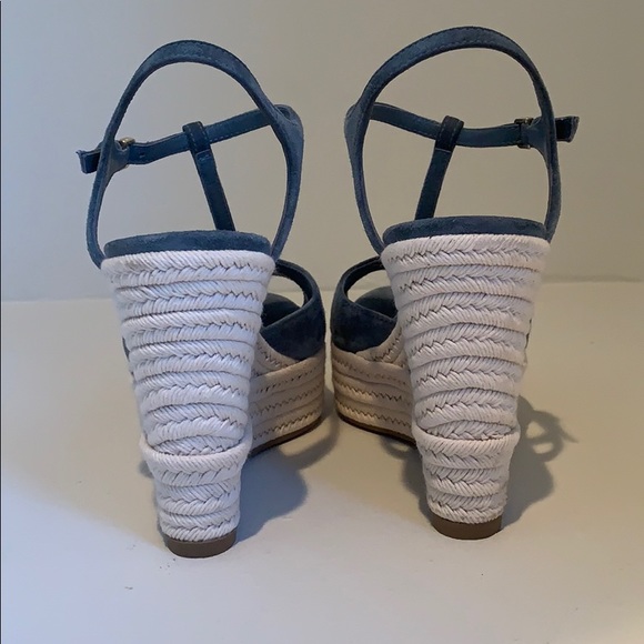 Sergio Rossi Suede Platform Espadrille Sandals - Picture 3 of 8
